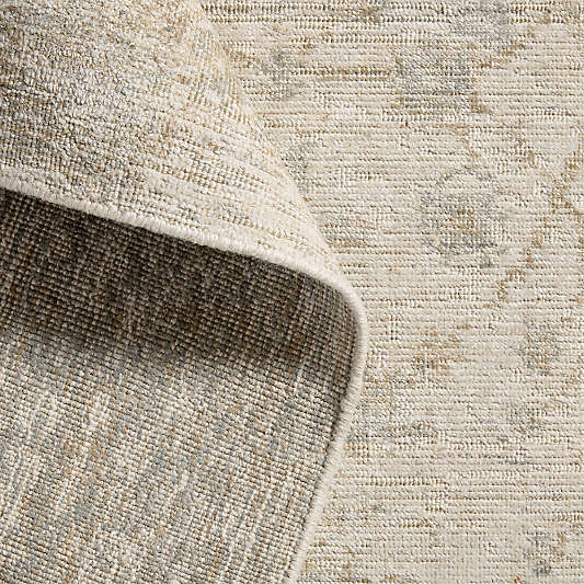 Seychelles Wool Blend Traditional Handwoven Ivory Area Rug