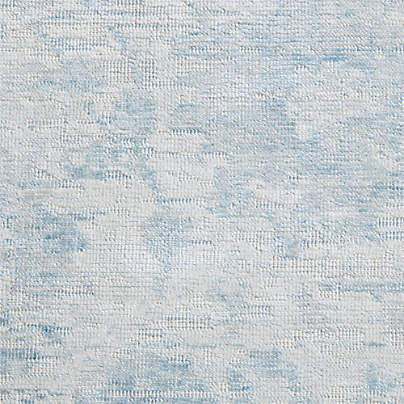 Seychelles Wool Blend Traditional Handwoven Light Blue Area Rug 8'x10'