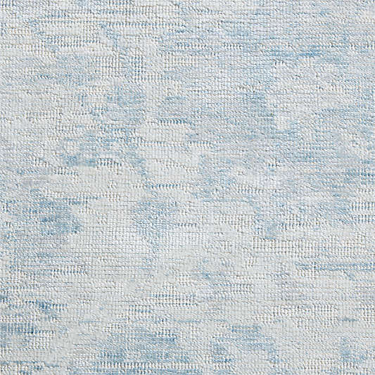 Seychelles Wool Blend Traditional Handwoven Light Blue Area Rug 10'x14'