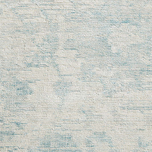 Seychelles Wool Blend Traditional Handwoven Light Blue Rug Swatch 12"x18"
