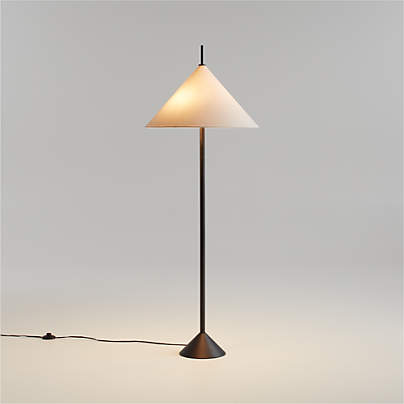 Seymour Telescoping Black Metal Floor Lamp