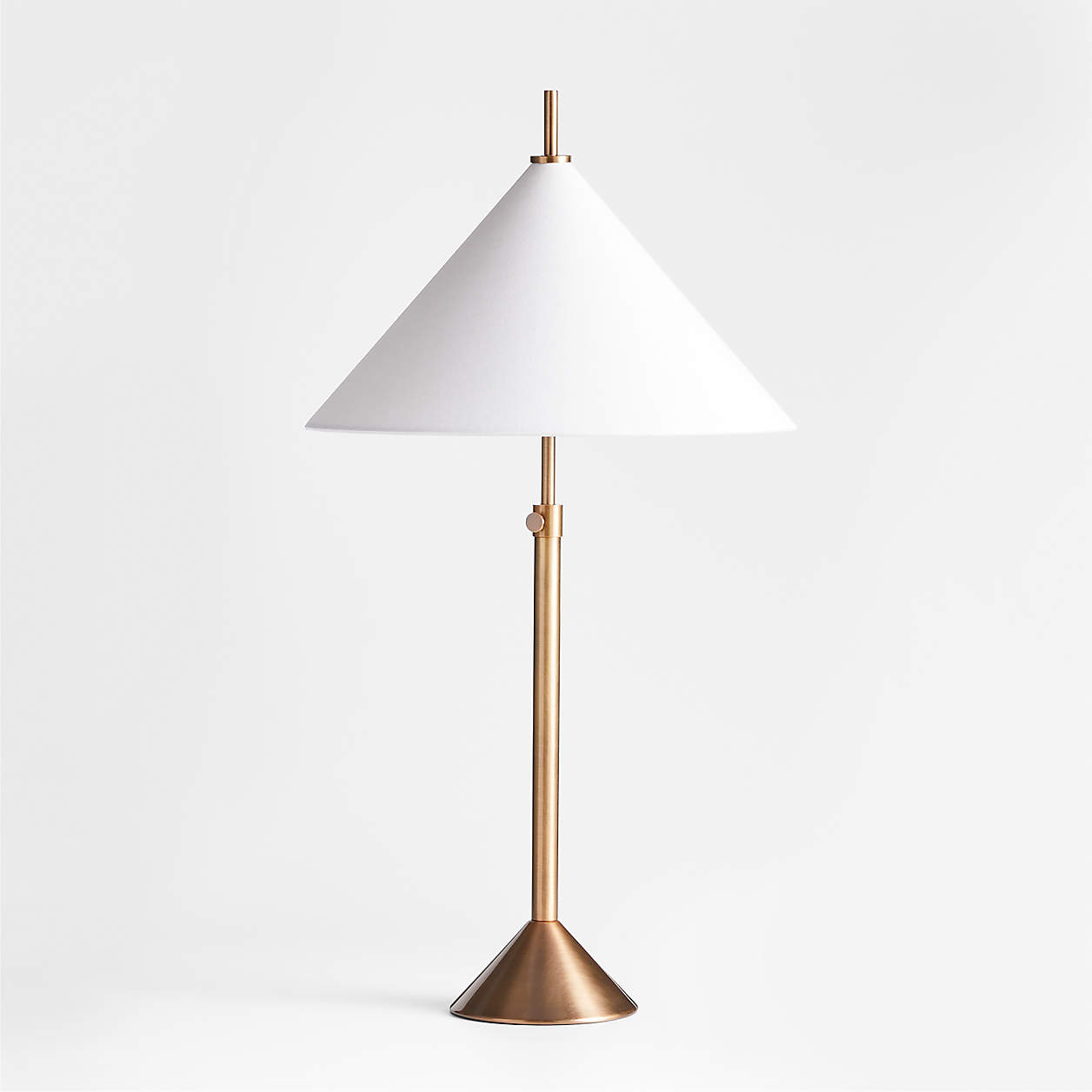 Seymour Telescoping Brass Metal Table Lamp Crate & Barrel