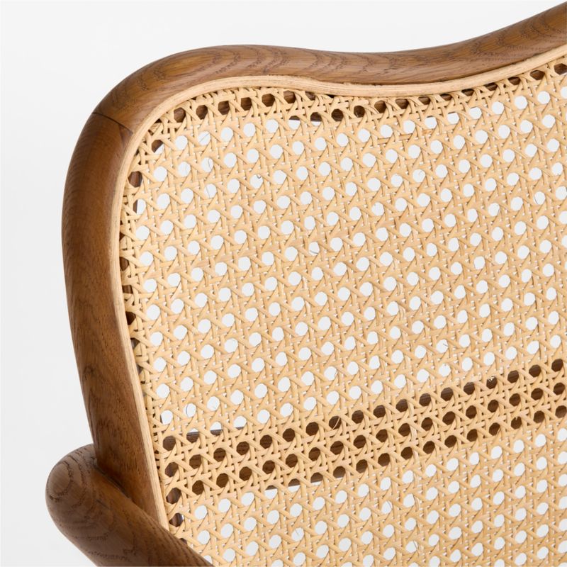 Sofi Cane and Warm Brown Solid Oak Wood Dining Armchair - image 5 of 6