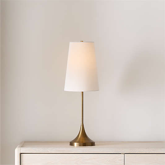 Seguin Brushed Brass Metal Table Lamp 24.5"