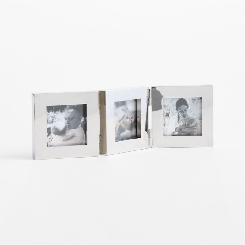 Signature Silver Trifold Picture Frame 3"x3" - image 3 of 7