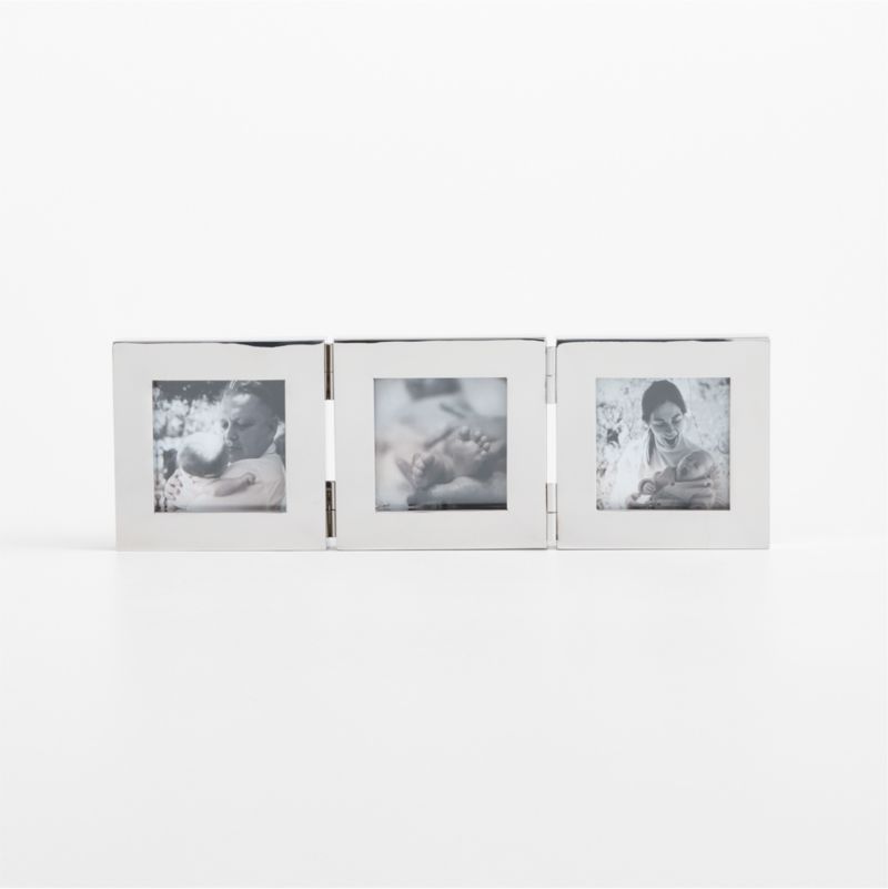 Signature Silver Trifold Picture Frame 3"x3" - image 4 of 7