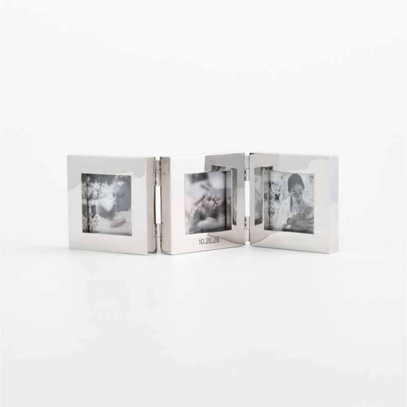 Signature Silver Trifold Picture Frame 3"x3" - image 5 of 7