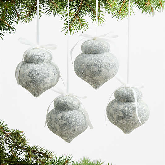 Sugar Glazed Christmas Tree Ornament Set of 4