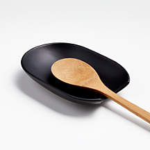 Shaillee Matte Black Spoon Rest + Reviews | Crate & Barrel