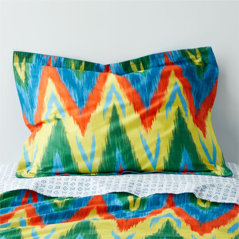 Shama Kids Organic Colorful Ikat Pillow Sham by John Robshaw