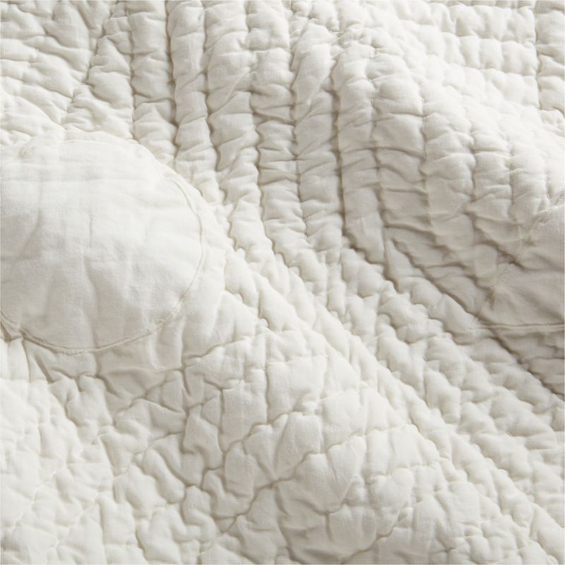 Shapes Hand-Quilted Organic Cotton Baby Crib Quilt by Leanne Ford - image 3 of 4