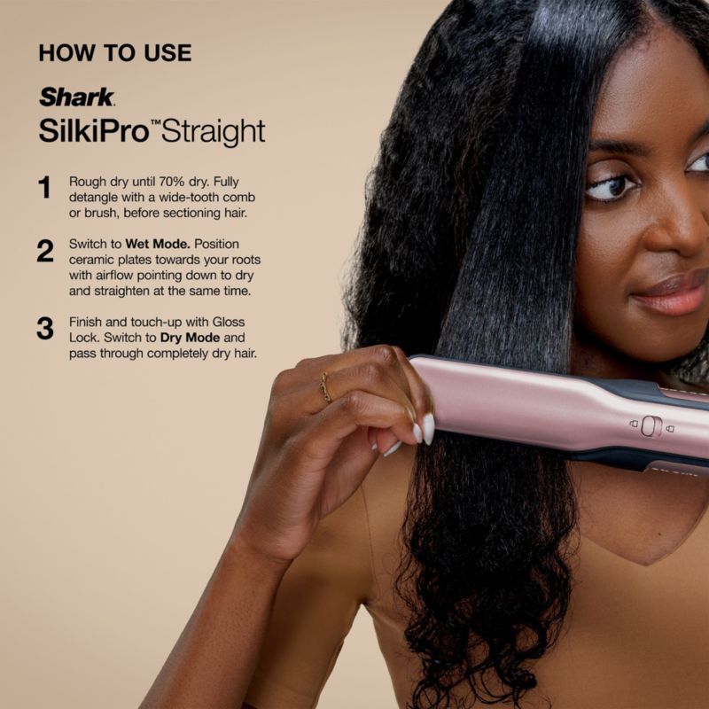 Shark Glam™ 5-in-1 Air Styler & Straightener With Diffuser in Pink - image 6 of 10