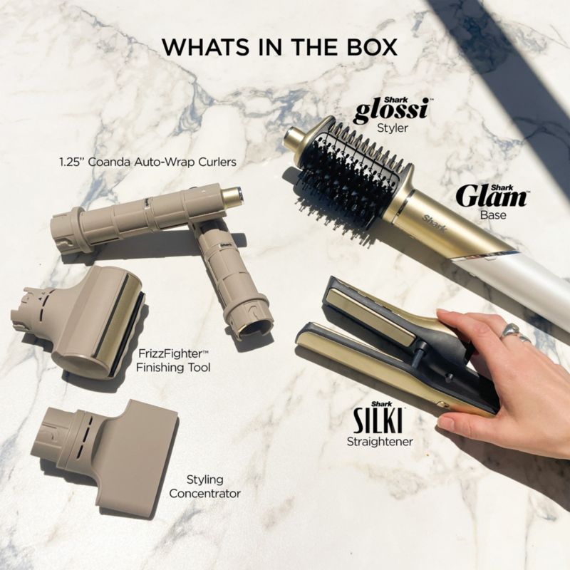 Shark Glam™ 5-in-1 Air Styler & Straightener in Gold - image 9 of 10