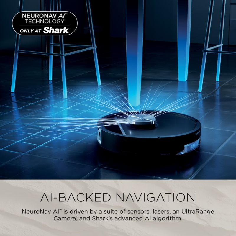 Shark ® Luxe™ PowerDetect 2-in-1 Robot Vacuum and Mop with NeverTouch Pro Base in Ivory - image 8 of 10