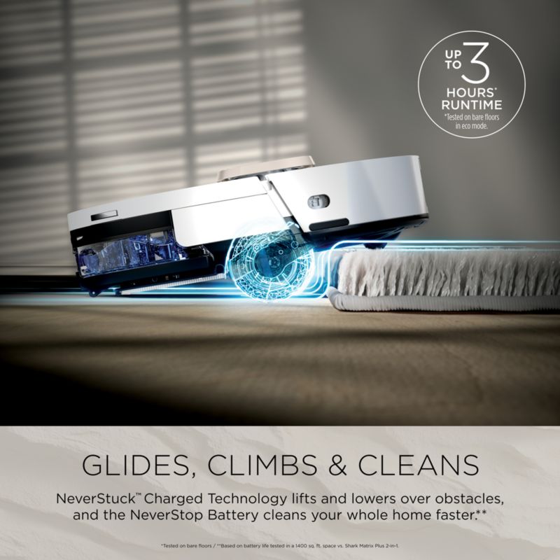 Shark ® Luxe™ PowerDetect 2-in-1 Robot Vacuum and Mop with NeverTouch Pro Base in Ivory - image 5 of 10