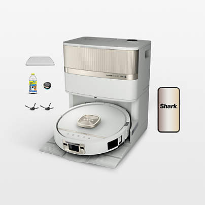 Shark ® Luxe™ PowerDetect 2-in-1 Robot Vacuum and Mop with NeverTouch Pro Base in Ivory