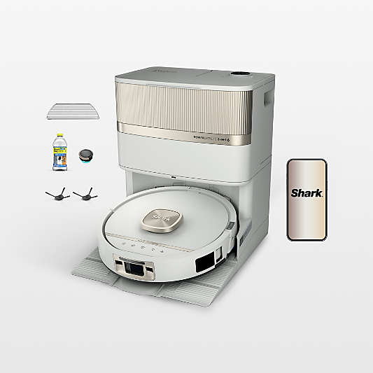 Shark ® Luxe™ PowerDetect 2-in-1 Robot Vacuum and Mop with NeverTouch Pro Base in Ivory
