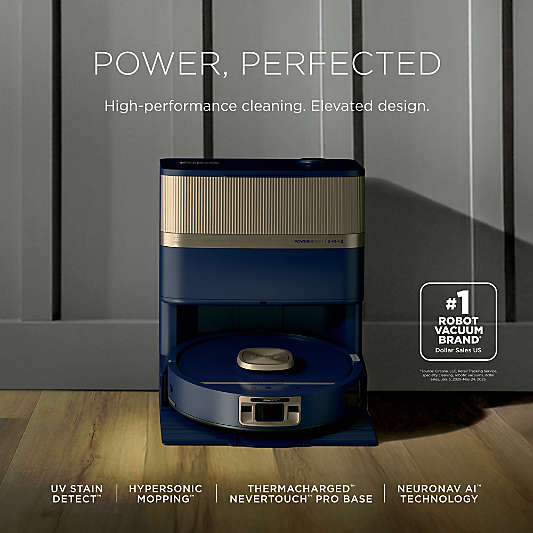 Shark ® Luxe™ PowerDetect 2-in-1 Robot Vacuum and Mop with NeverTouch Pro Base in Navy