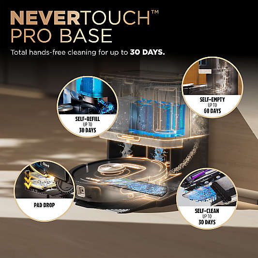 Shark PowerDetect 2-in-1 Robot Vacuum and Mop with NeverTouch Pro Base