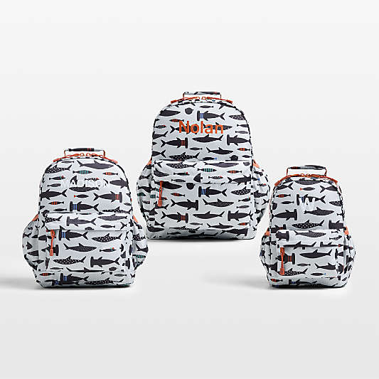 Shark School Small Kids Backpack with Side Pockets