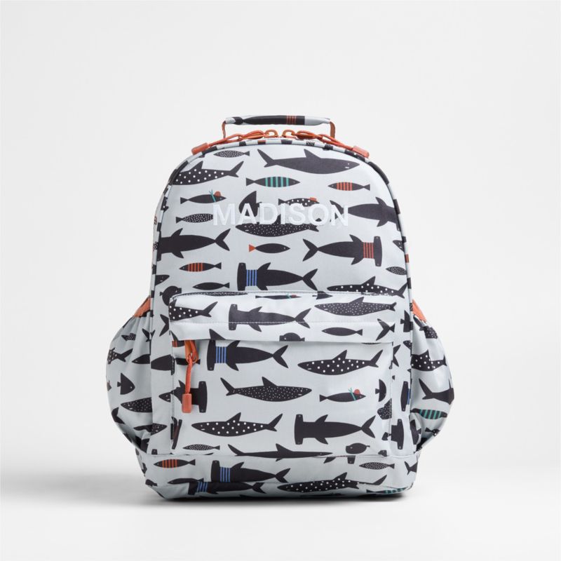 Viewing product image Shark School Medium Kids Backpack with Side Pockets - image 1 of 12