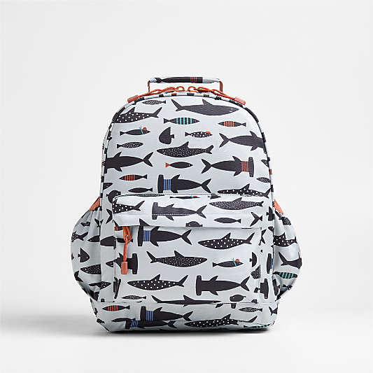 Shark School Medium Kids Backpack with Side Pockets