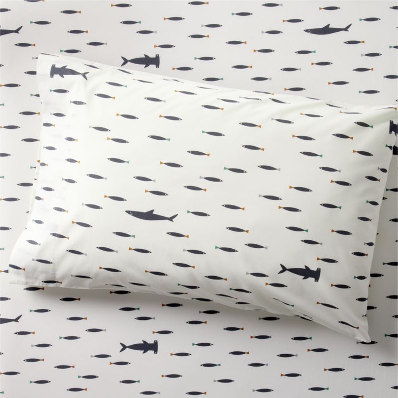 Shark School Organic Cotton Kids Pillowcase