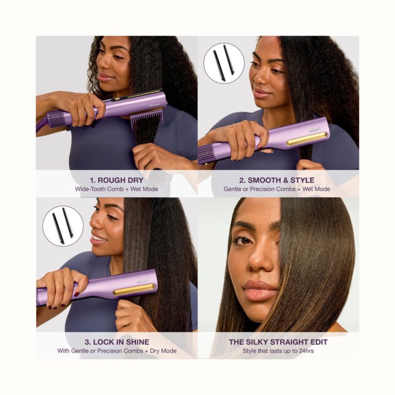Shark SilkiPro™ Hair Straightener & Dryer in Rose Petal - image 7 of 10