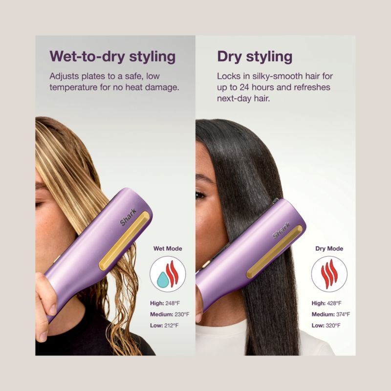Shark SilkiPro™ Hair Straightener & Dryer in Rose Petal - image 6 of 10