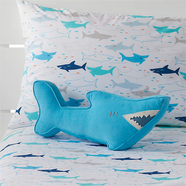 shark throw pillow