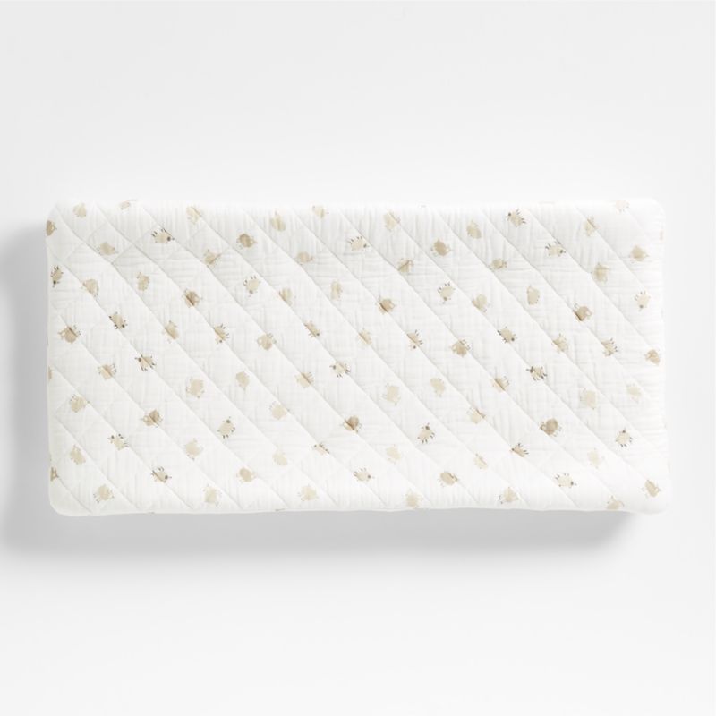 Sheep Gauze Organic Cotton Changing Pad Cover | Crate & Kids