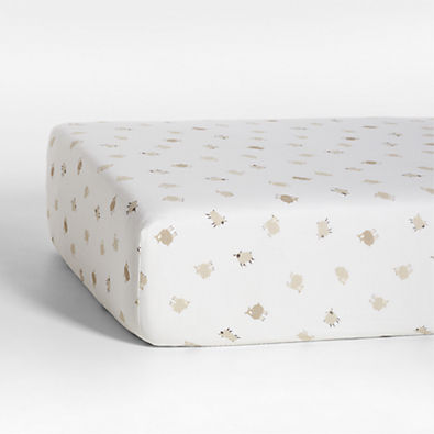 View Supersoft Sheep Gauze Organic Cotton Baby Crib Fitted Sheet details