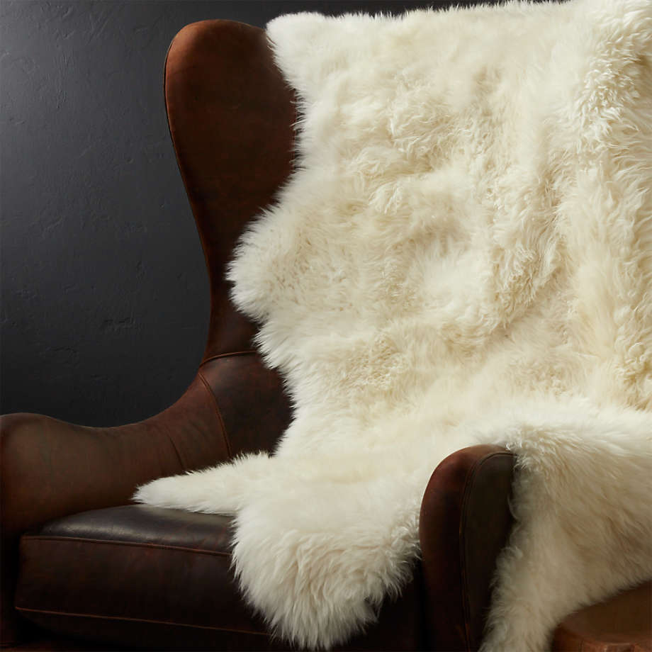 Crate and barrel faux fur online throw