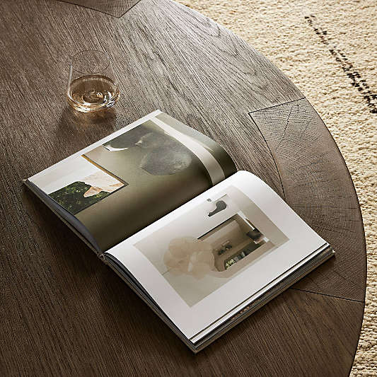 Sheffield Brown Wood 60" Round Coffee Table