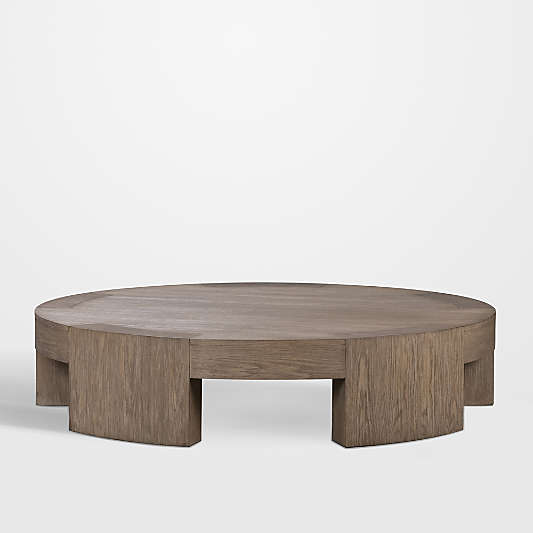 Sheffield Brown Wood 60" Round Coffee Table