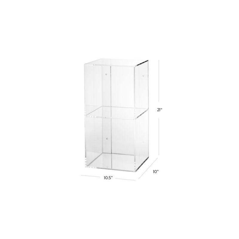 View Now You See It Clear Acrylic 2-Bin Floating Shelf Bookcase - image 2 of 10