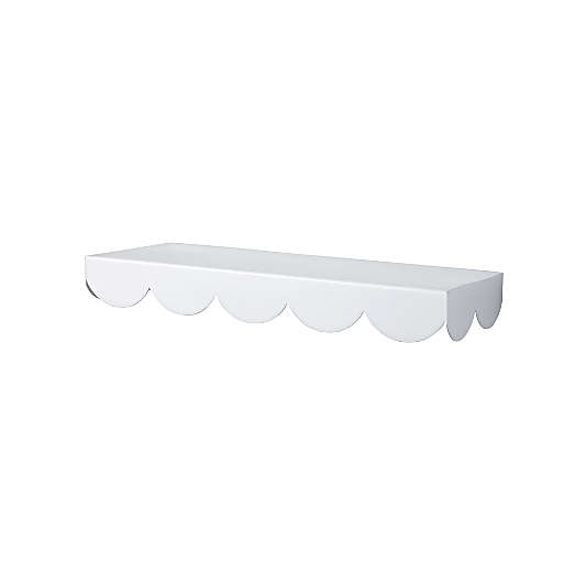 White Scallop Wall Shelf