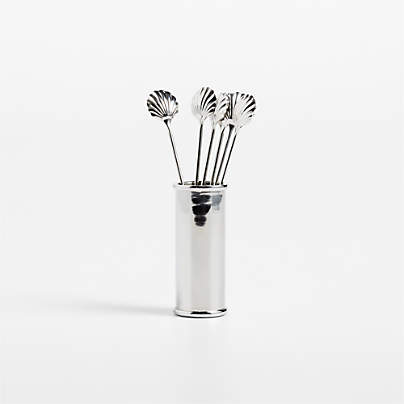 Shell Cocktail Picks with Holder by Laura Harrier & Tiffany Howell