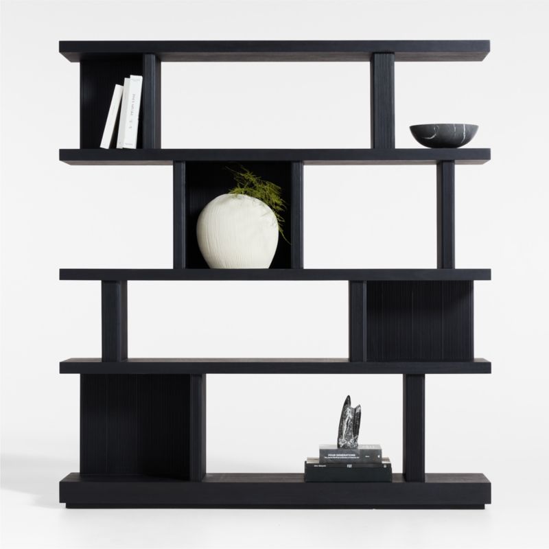Thomas Barley Oak Wood Wide Open Bookcase/Room Divider