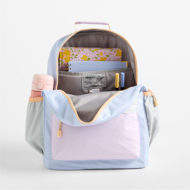 Sherbet Colorblock Large Kids Backpack with Side Pockets - image 7 of 10