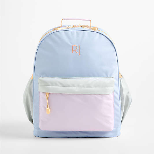 Sherbet Colorblock Large Kids Backpack with Side Pockets