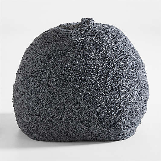 30-Inch Grey Sherpa Bean Bag Chair