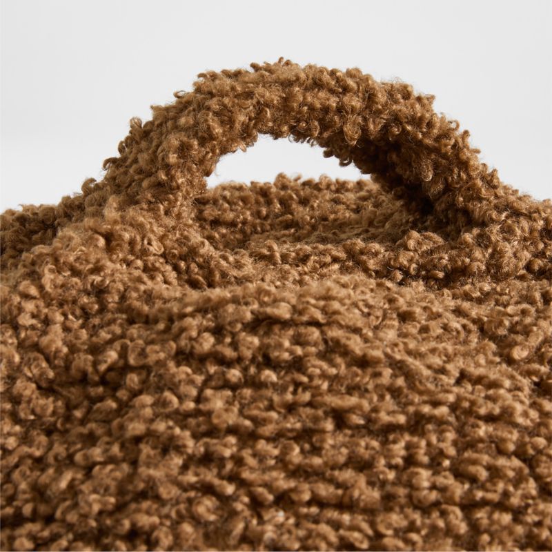 30-Inch Sesame Brown Sherpa Bean Bag Chair - image 4 of 6