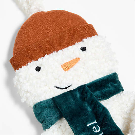 Sherpa Snowman Kids Christmas Stocking