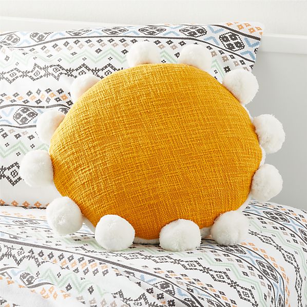big yellow throw pillows