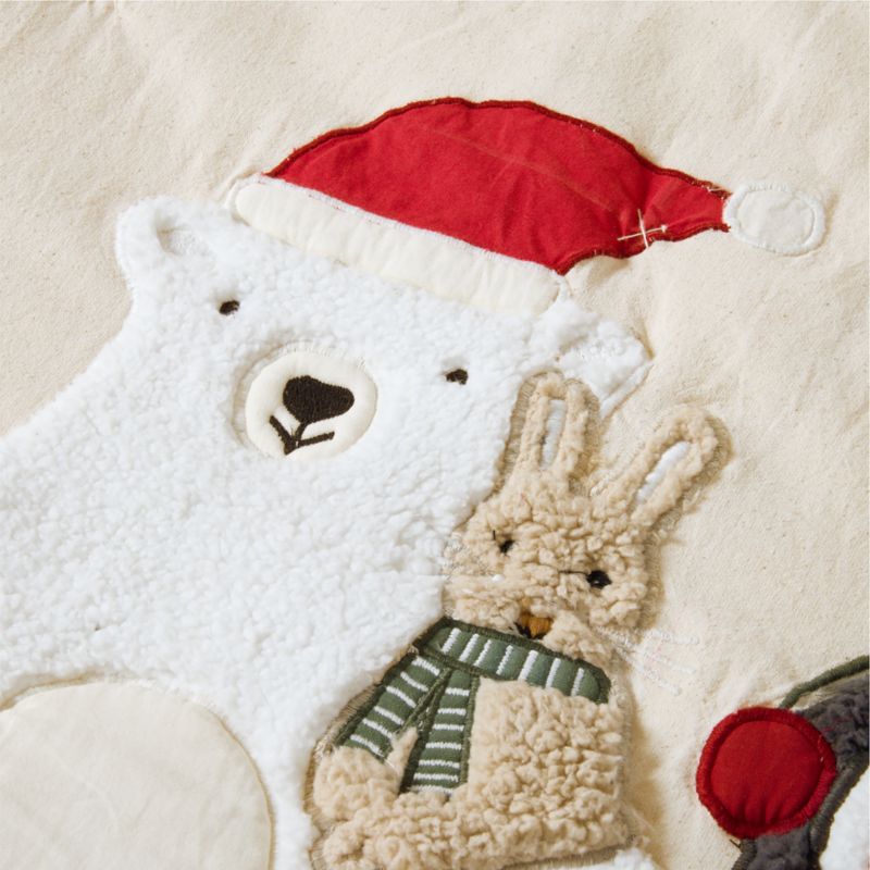 Sherpa Santa Bear Embroidered Kids Christmas Twin Quilt - image 6 of 8