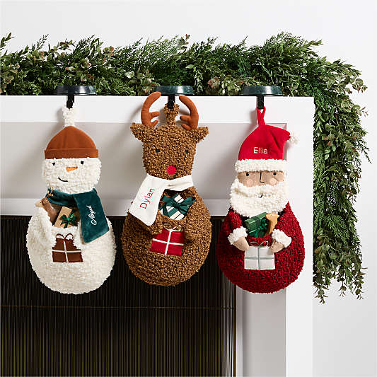 Sherpa Snowman Kids Christmas Stocking