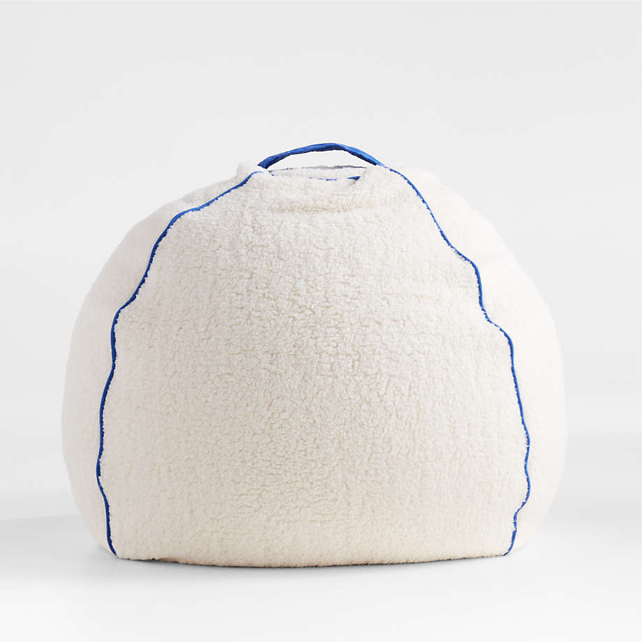 Sherpop 40" Blue Sherpa Bean Bag + Reviews Crate & Kids