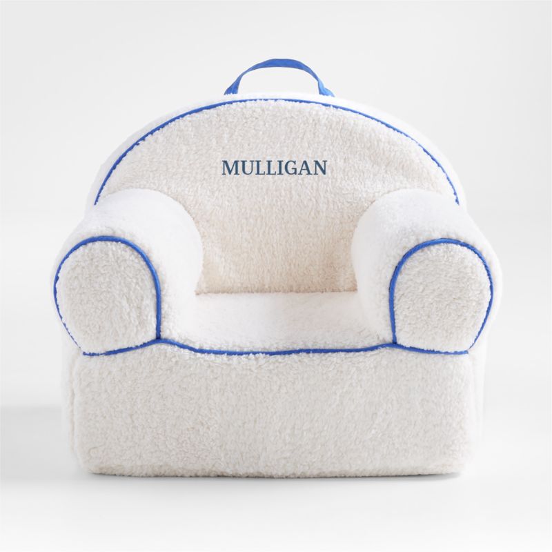 Large Sherpop Blue Sherpa Nod Chair Cover + Reviews Crate & Kids