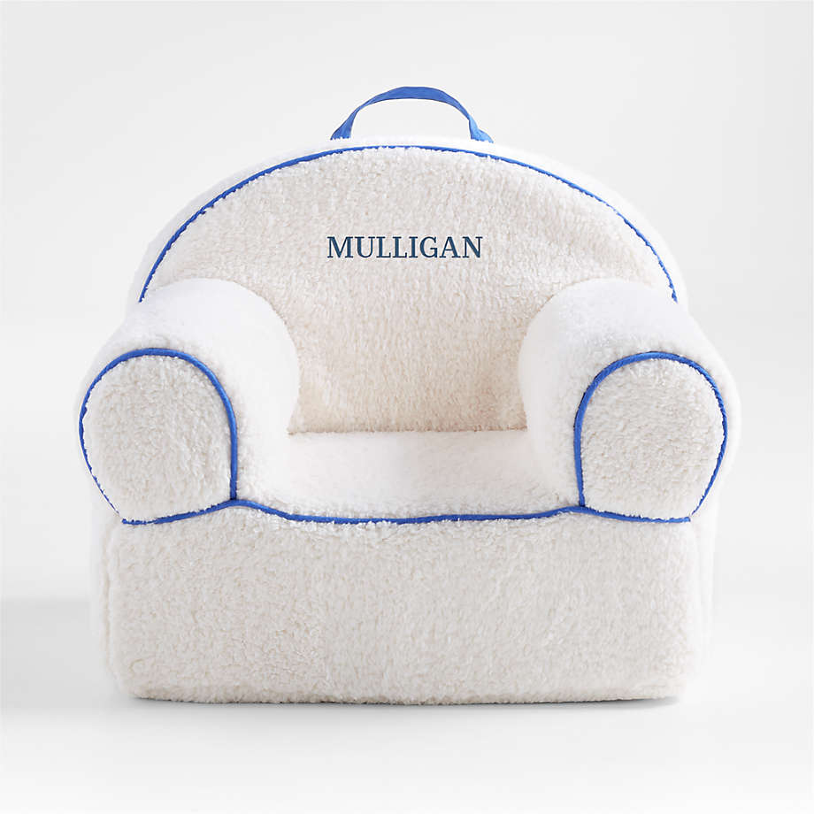 Large Sherpop Blue Sherpa Nod Chair Cover + Reviews Crate & Kids